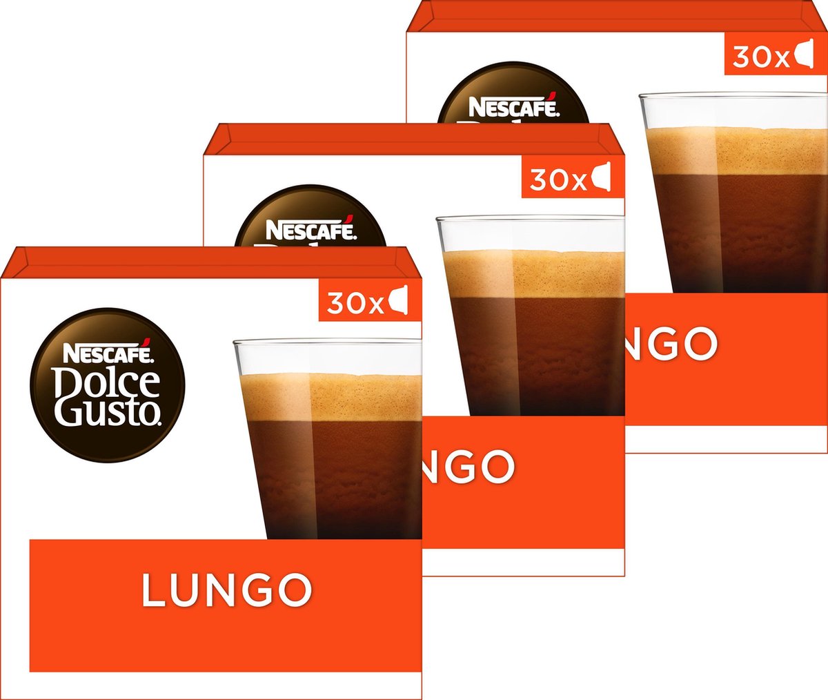 Nescafé Dolce Gusto capsules Lungo - voordeelverpakking - 90 koffiecups geschikt voor 90 koppen koff