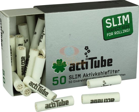 ActiTube - Active Carbon Filters - Extra Slim 6mm - 50 pcs. box