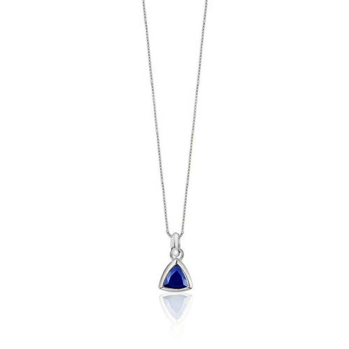 Petit Comité - Ketting Dames Geboortesteen Saffier September (Zilver) - Cadeau Dames