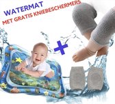 Tummy Time Opblaasbare waterspeelmat + Antislip kniebeschermers – Origineel –  Baby speelkleed  – Aquamat – Water mat – Speelgoed mat – Baby trainer - Baby gym - Kraamcadeau – cadeaubabyshowe