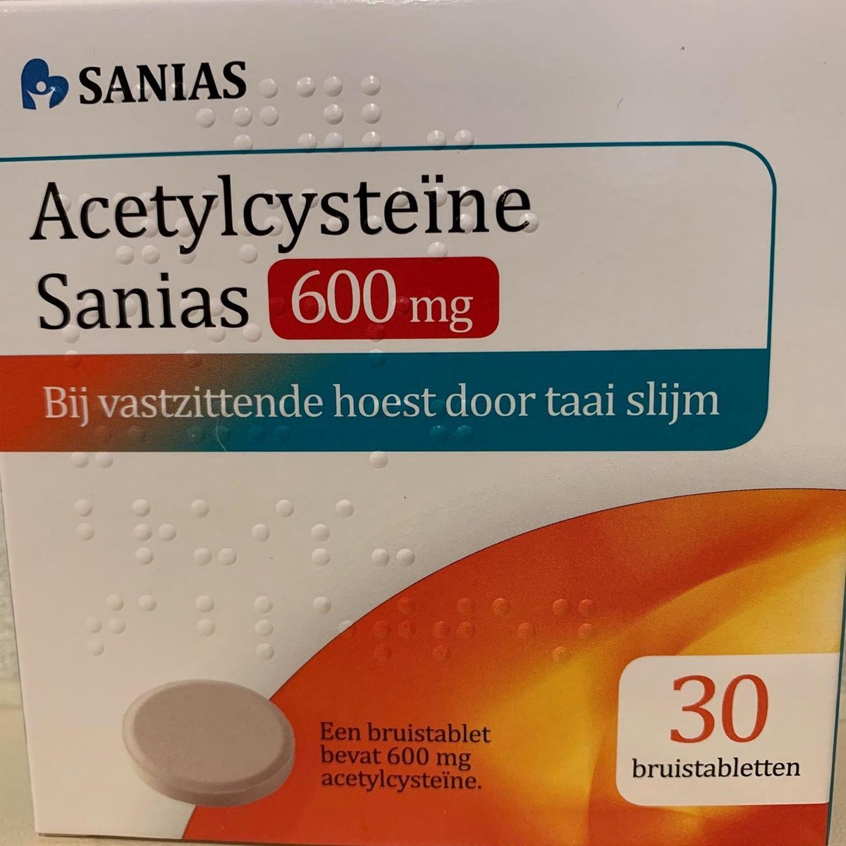 Goedkoopste Sanias Acetylcysteine 600mg 30 Bruistabletten