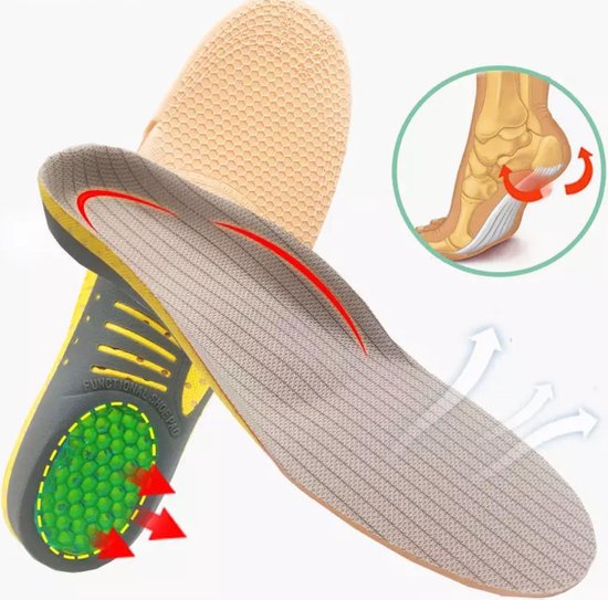 meer en meer Moet Afrika Orthopedische Inlegzolen inlegzool voor in schoenen (Maat L 41-46) ter  voorkoming van ... | bol.com