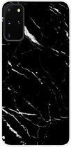 ADEL Siliconen Back Cover Softcase Hoesje Geschikt voor Samsung Galaxy S20 Ultra - Marmer Zwart