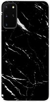 ADEL Siliconen Back Cover Softcase Hoesje Geschikt Voor Samsung Galaxy S20 - Marmer Zwart