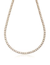Velini jewels -CH3100G -Ketting -925 zilver 14 karat verguld -Cubic Zirkonia 40cm+5cm verlengstuk