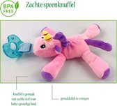 E-HART- Speenknuffel Unicorn - Knuffelspeen - Knuffel Dier - FDA vrij- Eco Vriendelijk - kraamcadeautje -BPA Vrij