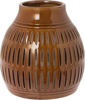 Windlicht Alicante bruin 23cm