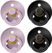BIBS Fopspeen - Maat 2 (6-18 maanden) - 4 stuks - Lilac en Black