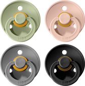 BIBS Fopspeen - Maat 2 (6-18 maanden) - 4 stuks - Sage, Blush, Smoke, Black