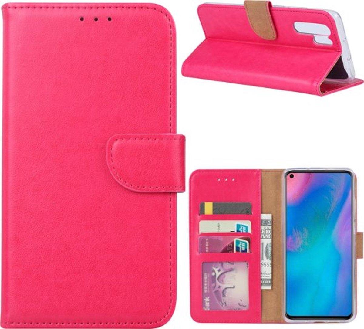 Bookcase Geschikt voor: Huawei P30 Pro - Roze - portemonnee hoesje