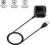 DrPhone - USB Kabel - Oplaadkabel Adapter + Dock - Geschikt voor Fitbit Versa  2 - Laadkabel 55cm