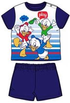 Disney's Kwik, Kwek en Kwak baby shortama, donkerblauw, 18 maanden