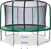 Trampoline 3.66 m met groene rand en safety net