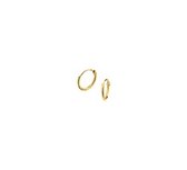 Robimex Collection Oorbellen -  Kleine oorringen - Ronde Buis - 9 mm - Goldplated