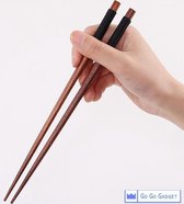Japanse Eetstokjes - Handgemaakt - Chestnut - Chopsticks - Eetgerei - Donkerbruin/Zwart