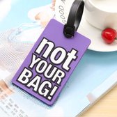 Bagagelabel - Not Your Bag! | Purple