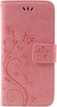 Bloemen Book Case - iPhone SE (2020 / 2022) / 8 / 7 Hoesje - Pink