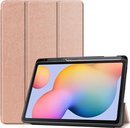 Tri-Fold Book Case - Samsung Galaxy Tab S6 Lite Hoesje - Rose Gold