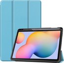 Tri-Fold Book Case - Samsung Galaxy Tab S6 Lite Hoesje - Lichtblauw