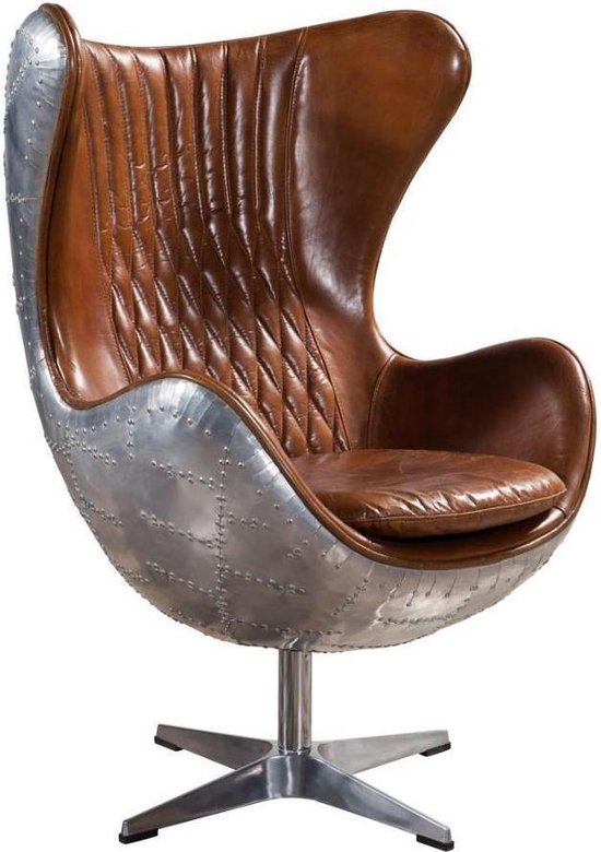 Egg stoel | Aviator | Design | Leer | Ceasario | bol.com