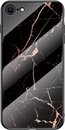 iPhone SE (2020) / 7 / 8 - silicone TPU glas hoesje case - marmer zwart goud