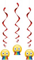 UNIQUE - 3 Emoji Rainbow spiraaldecoraties - Decoratie > Slingers en hangdecoraties