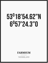 Poster/kaart FARMSUM met coördinaten