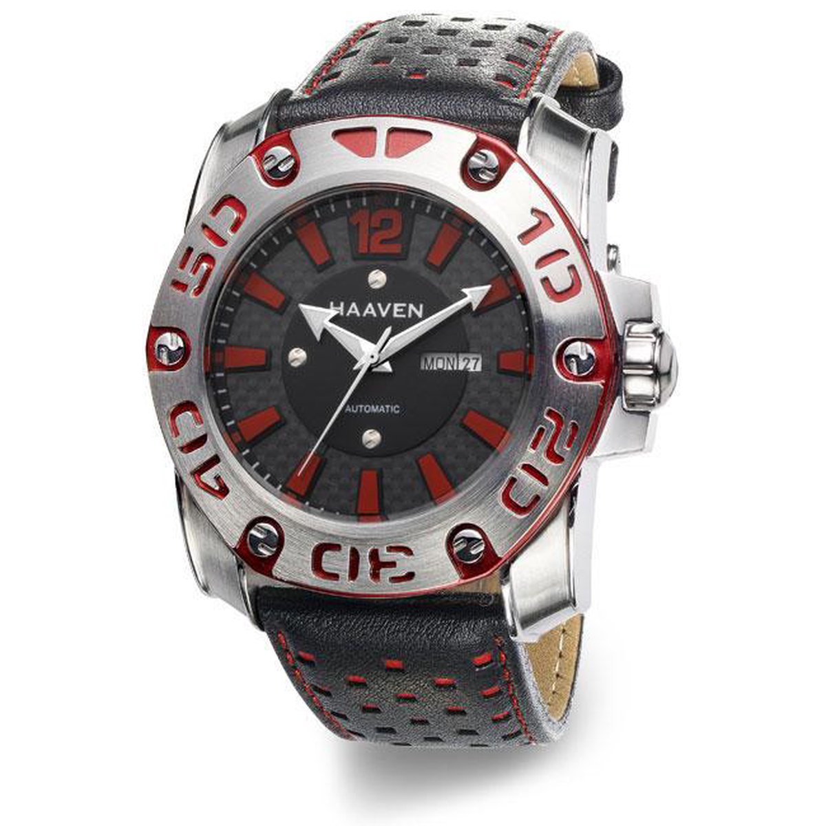 Haaven Watches - 9310-01 - Horloges voor mannen - Automatisch Polshorloge (met Myota 8205 uurwerk) - Heren - 55mm - Met luxe horlogebox