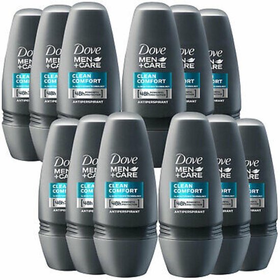 Dove Deo Roller Clean Comfort - Voordeelverpakking 12 Stuks