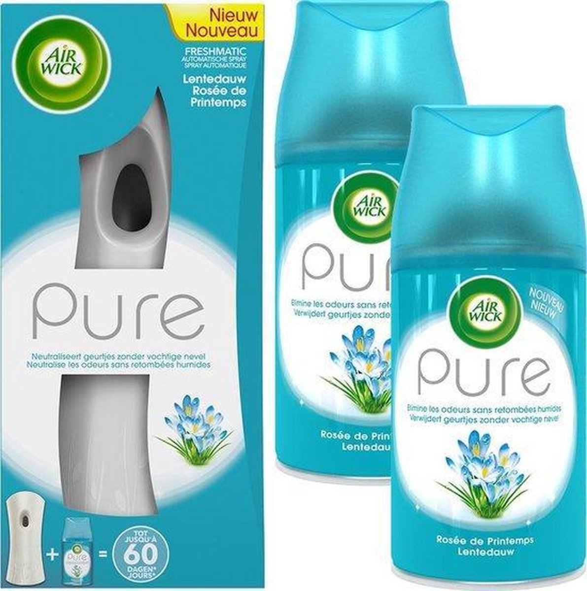 Airwick Freshmatic Max Pure Spring Delight - Starterset & 2 Extra Navullingen