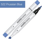 Stylefile Marker Brush - Prussian Blue - Hoge kwaliteit twin tip marker met brushpunt