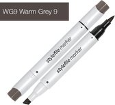 Stylefile Marker Brush - Warm Grey 9 - Hoge kwaliteit twin tip marker met brushpunt