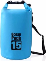 Doodadeals® Ocean Pack 15 liter | Drybag | Outdoor Plunjezak | Waterdichte zak | Lichtblauw