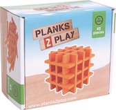 Planks 2 Play Gekleurde Houten Plankjes Set - 45 stuks - Oranje