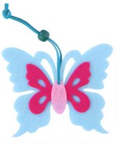 Arti Casa Decoratiehanger Vlinder Vilt 9 Cm Blauw/roze