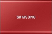Samsung Portable T7 - Externe SSD - USB C 3.2 - Inclusief USB C en USB A kabel - Geschikt voor iPhone 15 - 1 TB - Rood