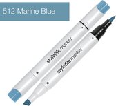 Stylefile Marker Brush - Marine Blue - Hoge kwaliteit twin tip marker met brushpunt