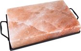 Zoutsteen - Kookplaat / grillsteen / serveerschaal   met frame