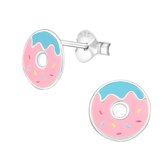 Joy|S - Zilveren donut oorbellen