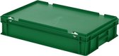 Stapelbak met deksel - Opbergbox - 600x400xH135mm - groen