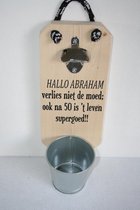 Bieropener - Flesopener - Hallo Abraham - Cadeau - Verjaardag