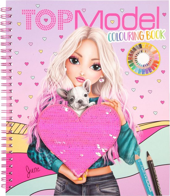 TOPModel kleurboek met pailletten