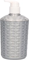 Zeeppompjes zilver geweven - 16 cm - Zeeppompjes/zeepdispensers - Badkamer, toilet en keuken