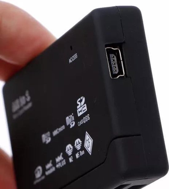 LOUZIR All in One Card Reader - Kaartlezer voor SDHC / SD / Mini / Micro / Externo / XD / CF / M2 / MMC - Zwart - LOUZIR