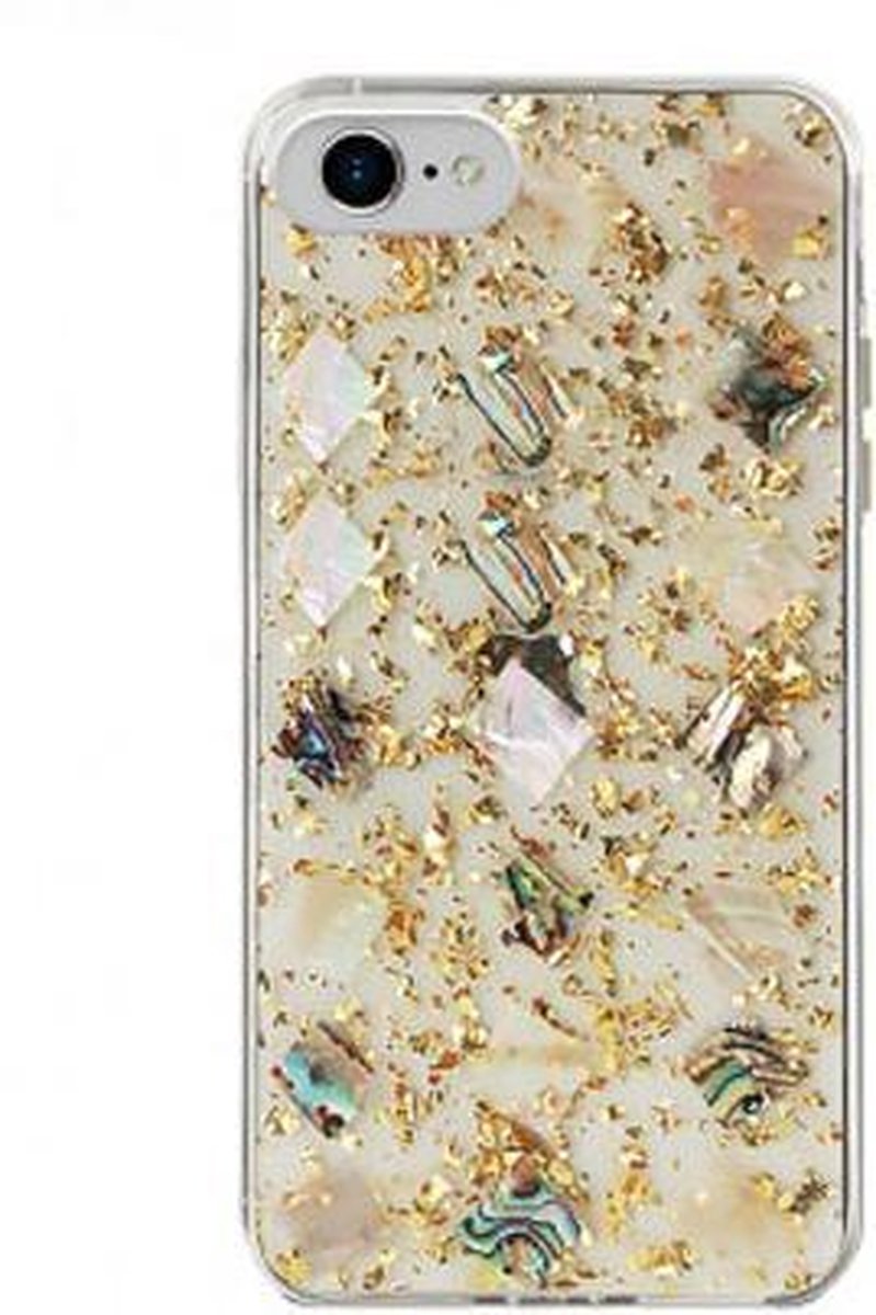 GSM-Basix Glitter Hard Backcover Case Shell Serie voor Apple iPhone 7/8/SE (2020) Goud