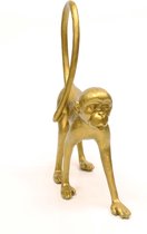 Decoratief figuur - wandelende aap - goudkleurig