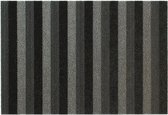 Outdoor vloerkleed Inuci met "Eco", pvc vrije rugzijde, kleur "Grey Striped", 200 cm x 67 cm.