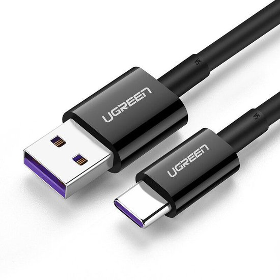 Ugreen USB-C 5A super snellaadkabel - Type naar Type C - 2 meter - Data en opladen –... | bol.com