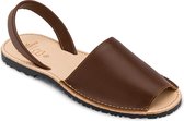 Menorquina-spaanse sandalen-avarca-donkerbruin-dames-maat 37