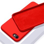 IPhone Hoesje SE 2020 Red Luxe Vloeibare Siliconen Case Voor Iphone 2020  Back Cover ( Rood)